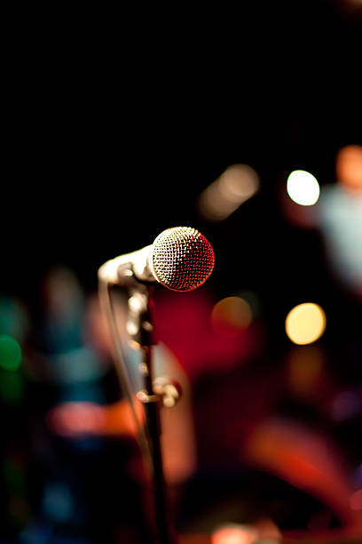 Microphone Shallow Depth Of Field stock photo