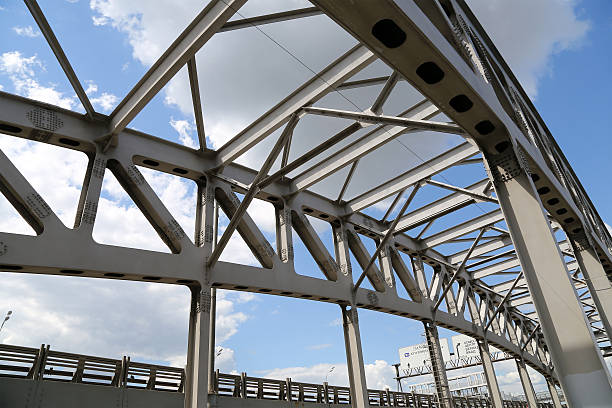 istock metal structure of the bridge 453189105