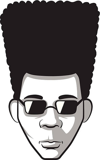Coiffure Afro homme - Illustration vectorielle