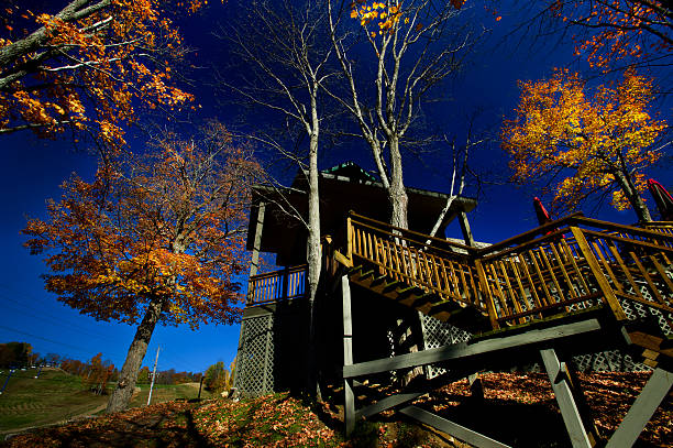 istock Rowhouse Porches in Autumn 453192149