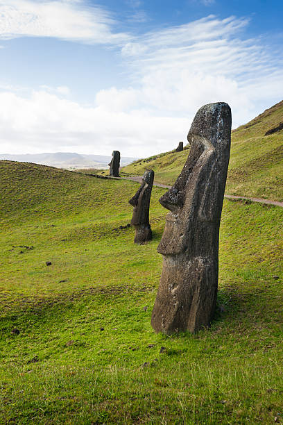 istock Moai on Rano Raraku Slope, Easter Island, Chile 453194033