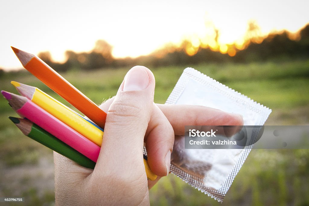 Sommer Helles Bild von Kondom - Lizenzfrei Bildung Stock-Foto