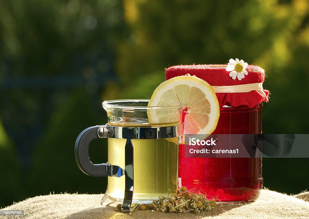 Herbata i słoju z jam - Zbiór zdjęć royalty-free (Aromaterapia)