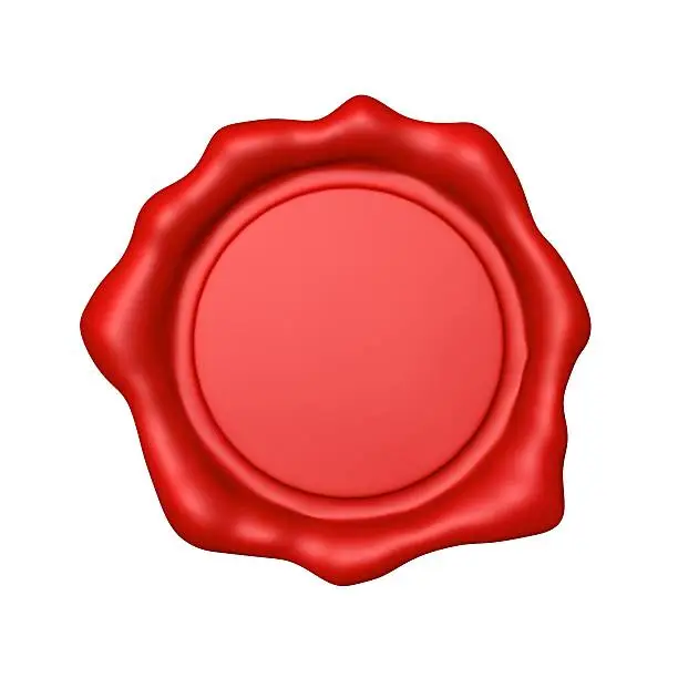 Red Wax Seal - Isolated (Empty)