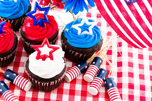 istock American Independence Day themed cupcakes and decorations  453203713