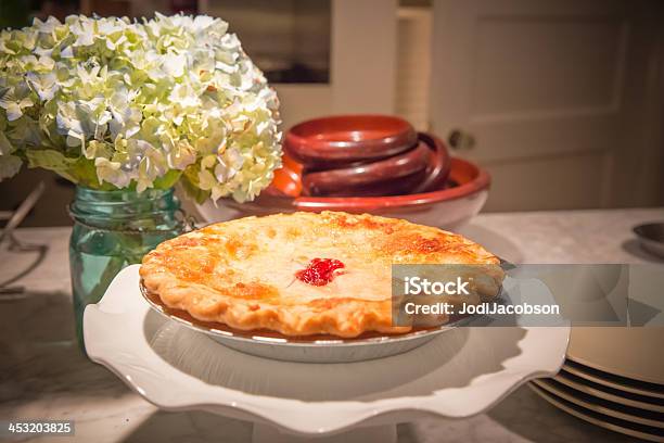 Old Fashion Homemade Cherry Pie Stock Photo - Download Image Now - Cherry Pie, Domestic Kitchen, Domestic Room