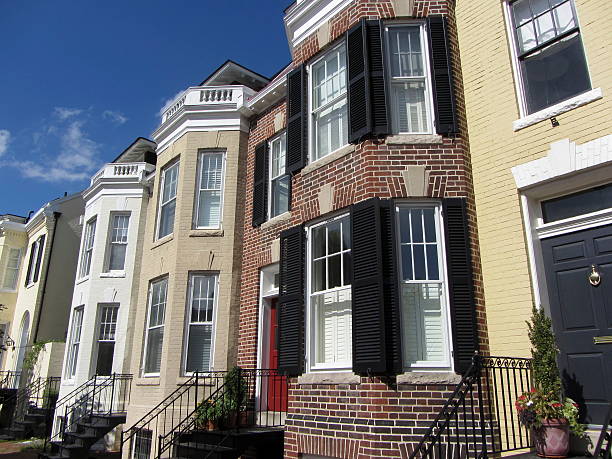 istock Pretty Town Houses 453204843