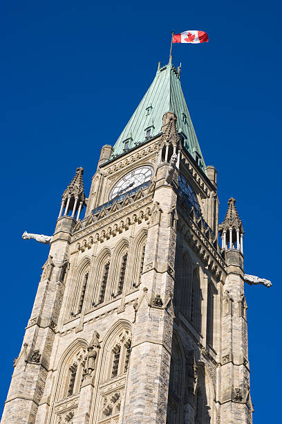 Peace Tower at Parliament Hill stock photo