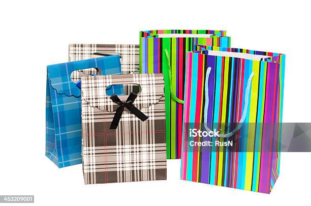 Paper Bags Stock Photo - Download Image Now - Bag, Blue, Box - Container