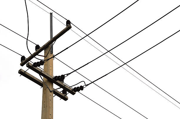 istock photo of an electric pole with a many cables 453213067