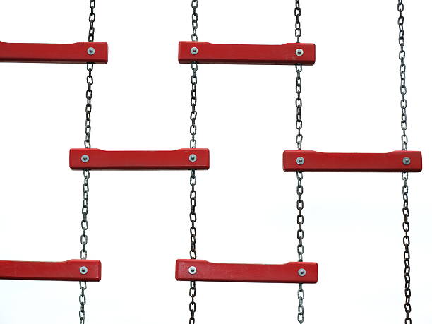 istock Chain ladder hanging on the white background 453213617
