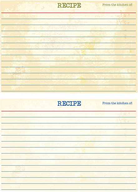 Blank Recipe Cards A set of blank recipe cards to match the other cards. recipe stock illustrations