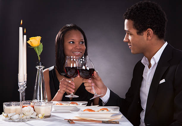 istock Romantic Couple Toasting Red Wine 453221435