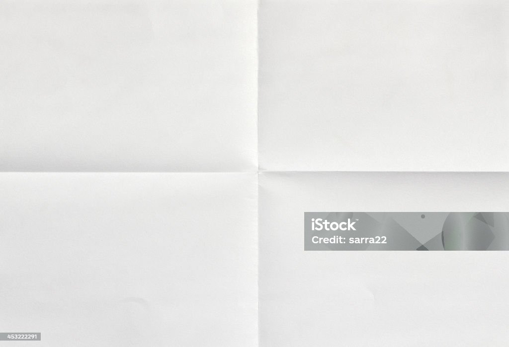 White sheet of paper in four - Royalty-free Papier Stockfoto