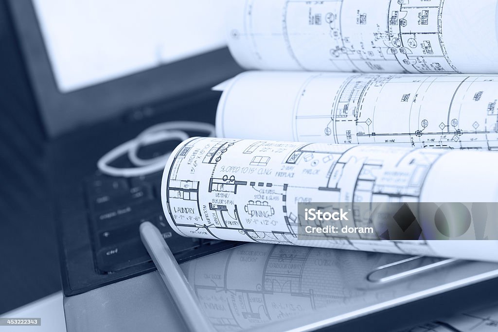 Blueprints - Foto de stock de Arquitectura libre de derechos