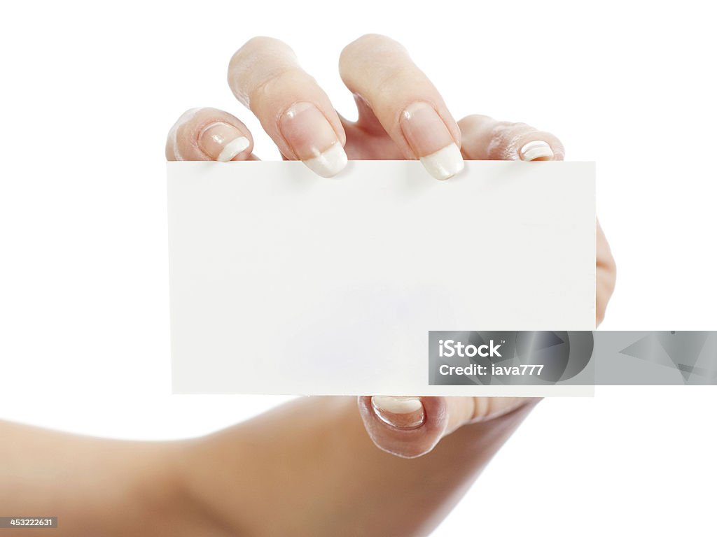 Papel de mano de mujer - Foto de stock de Adulto libre de derechos