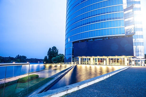 istock Modern convention center in financial district 453226243