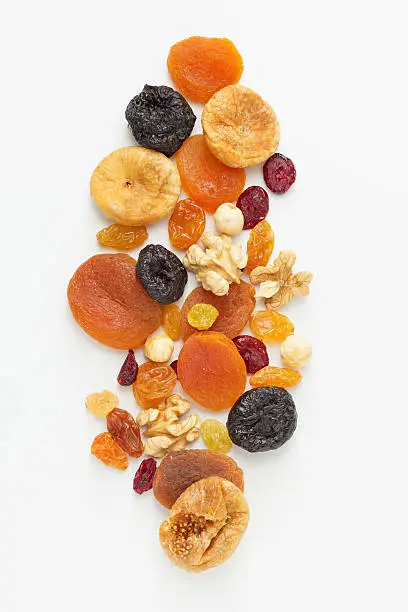 Assorted dried fruits and nuts