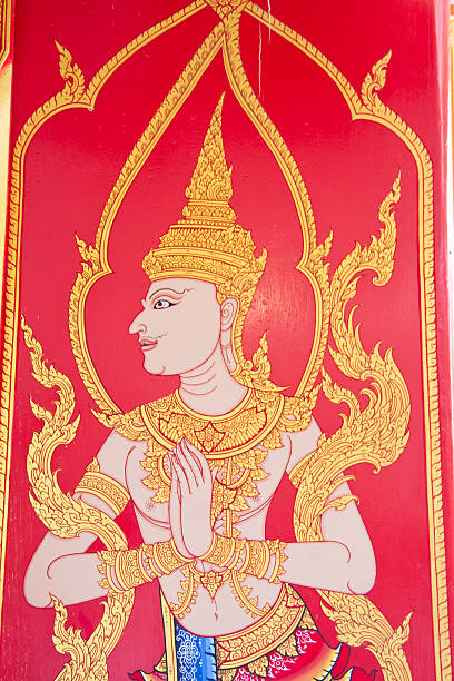 istock traditional Thai style painting art on temple wall 453228029