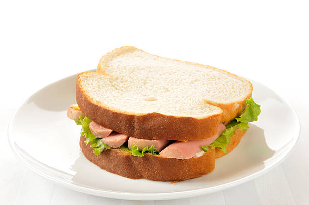 istock Vienna sausage sandwich on white 453230291