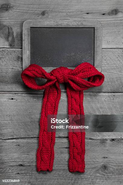 Old Country Style Sign Or Chalkboard For Christmas In Red Stock Photo - Download Image Now