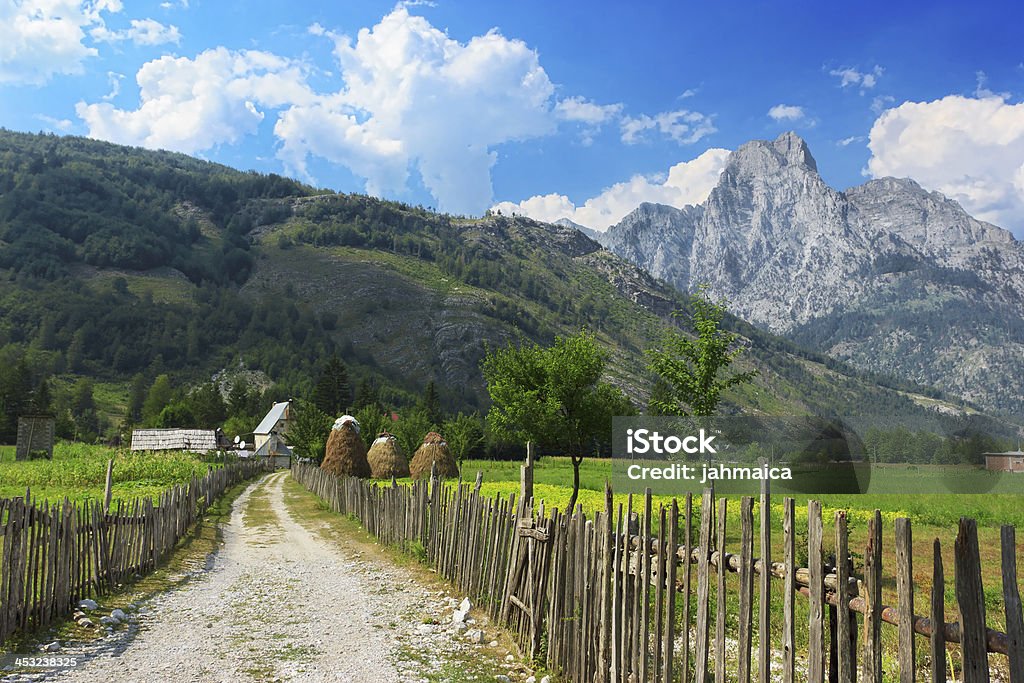 Countryside in Albanian Alps Peaceful view of countryside in Albanian Alps, Valbona national park, Albania Albania Stock Photo