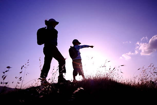 istock Mother and son hiking 453241799