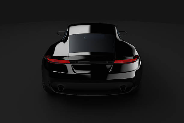 istock Black sport car on dark background 453241845