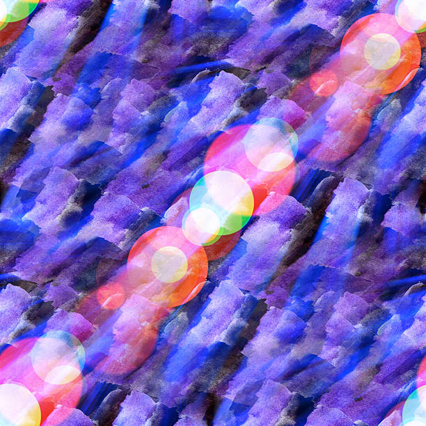 istock sun glare watercolor purple black background abstract paper art 453242993