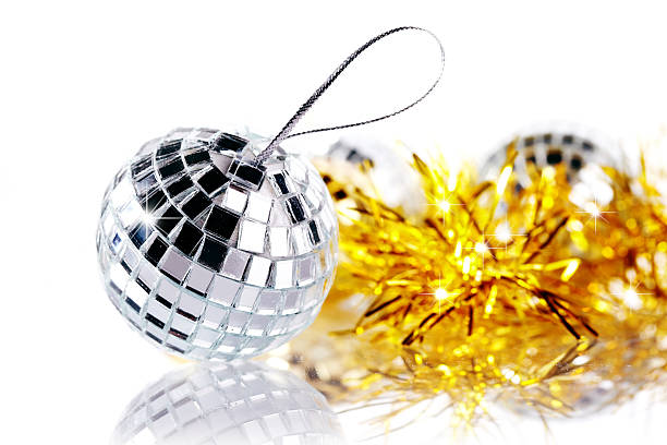 istock Mirror spheres and New Year's tinsel. 453243269