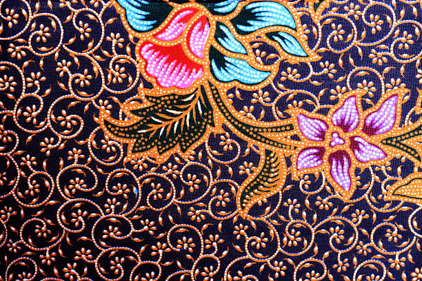 istock Colorful batik cloth fabric background 453243475
