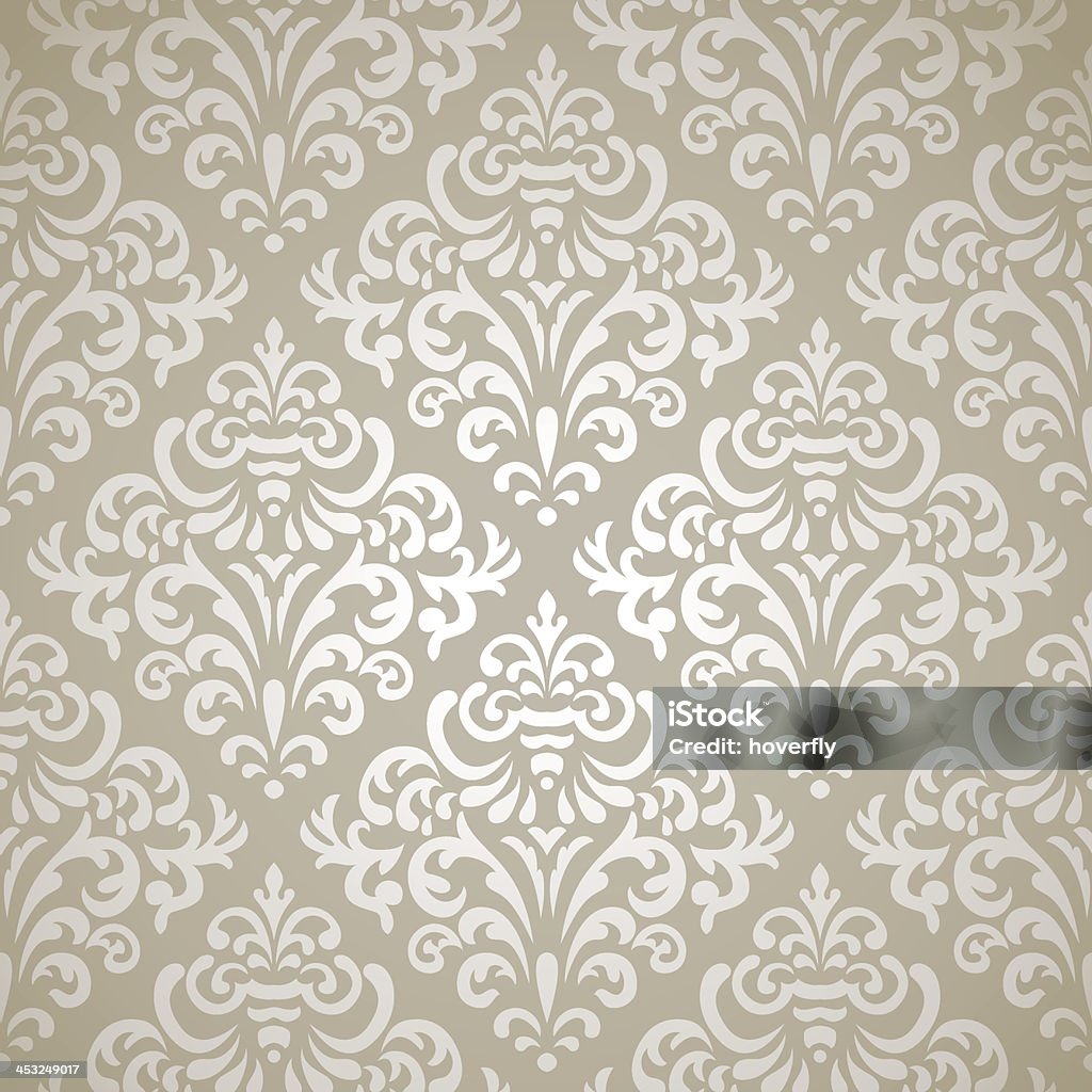 Damask seamless pattern Damask vintage seamless pattern on gray gradient background  Backgrounds stock vector