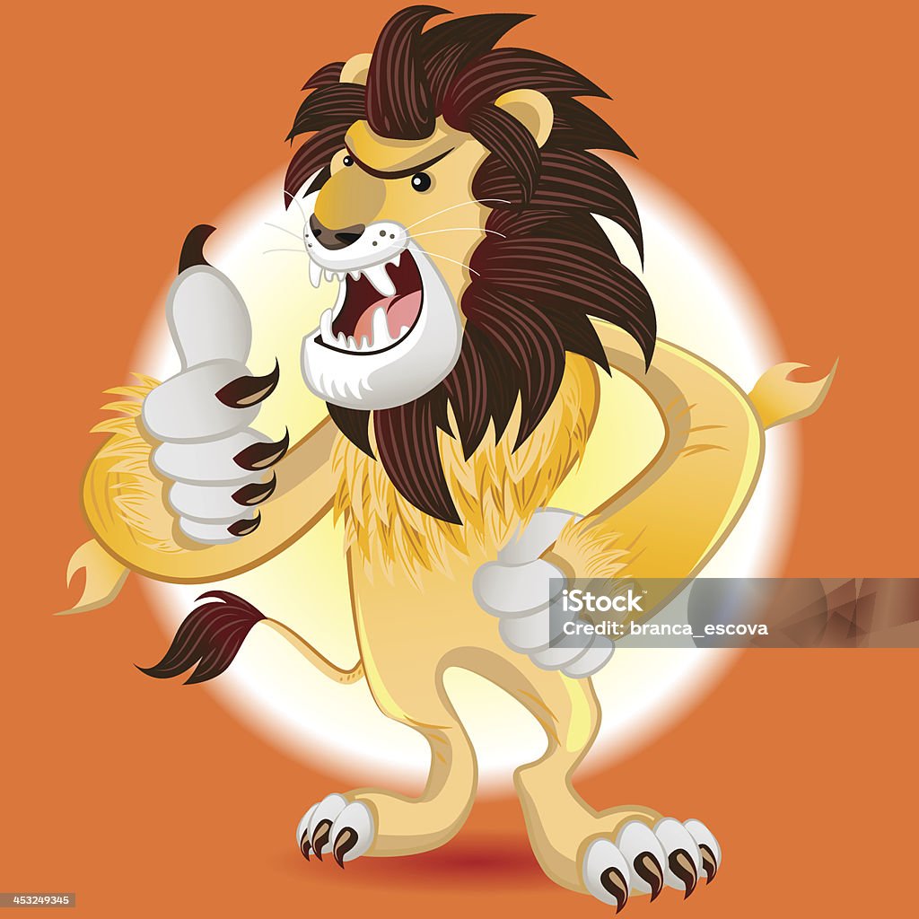 Re Leone mascotte di Beast - arte vettoriale royalty-free di Africa