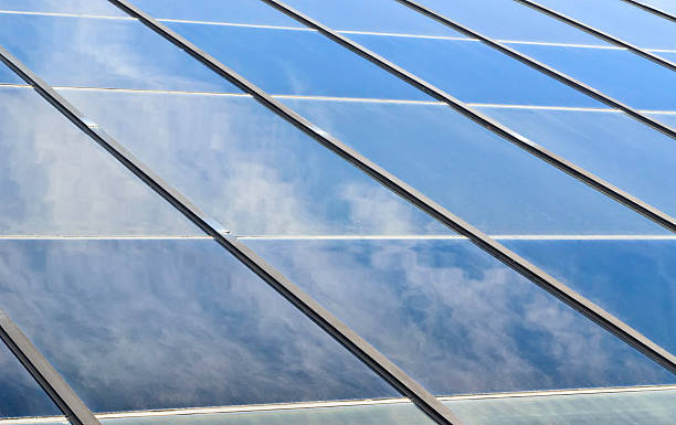 istock Architectural abstract in steel and glass 453250437