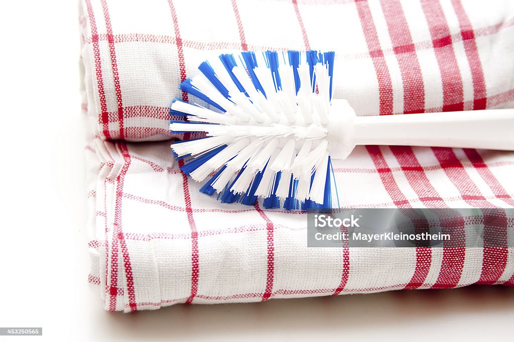 Verificar os toalhetes de limpeza com escova de - Royalty-free Cozinha Foto de stock