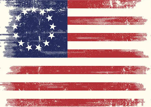 Vector illustration of Old union dirty flag.