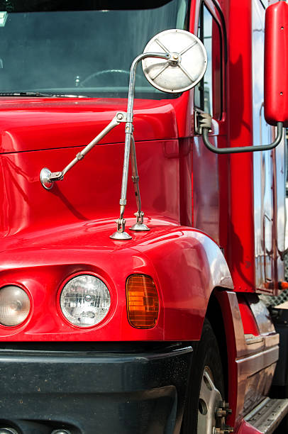istock Close View of a Semi-Truck Front End 453253617