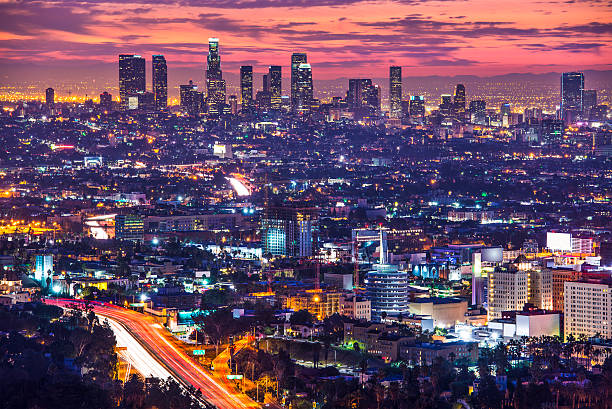 Los Angeles Downtown Los Angeles, California, USA skyline at dawn. over 100 photos stock pictures, royalty-free photos & images