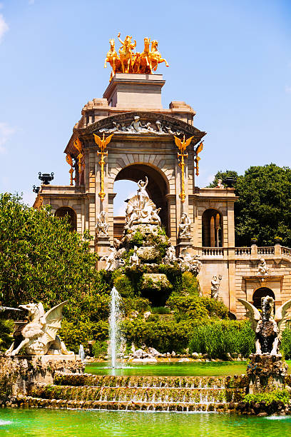 istock Fountain Cascada at Parc de la Ciutadella in sunny day 453259175