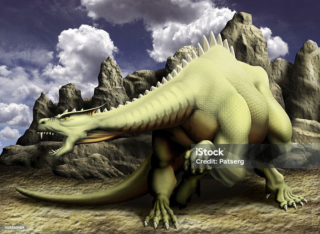 Dragon em gelo - Foto de stock de Alto - Descrição Geral royalty-free