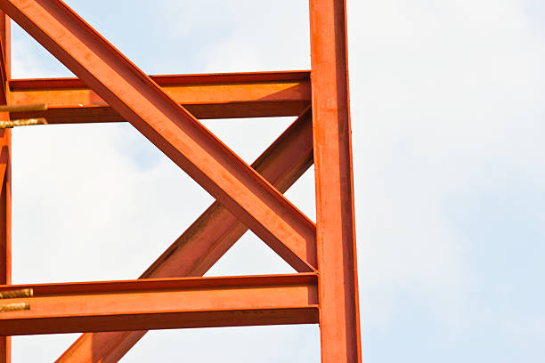 istock Unfinished steel structure buildings in a factory 453268665
