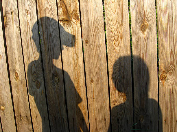istock Shadow of the amicable boy and girl 453272659
