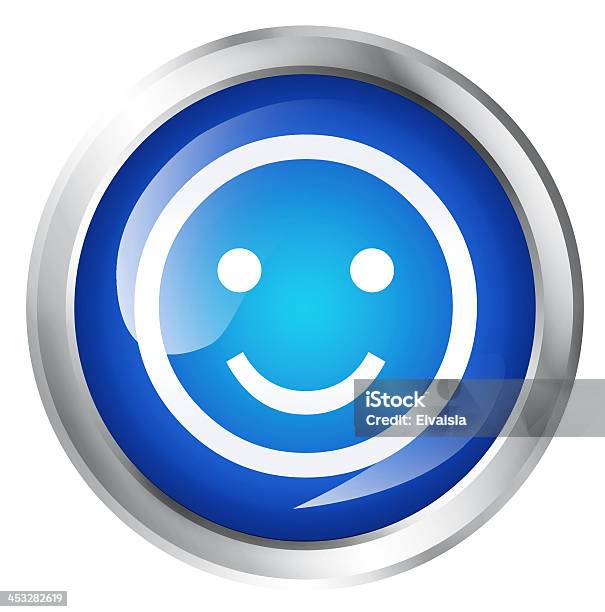 Smileysymbol Stockfoto und mehr Bilder von Abzeichen - Abzeichen, Blau, ClipArt