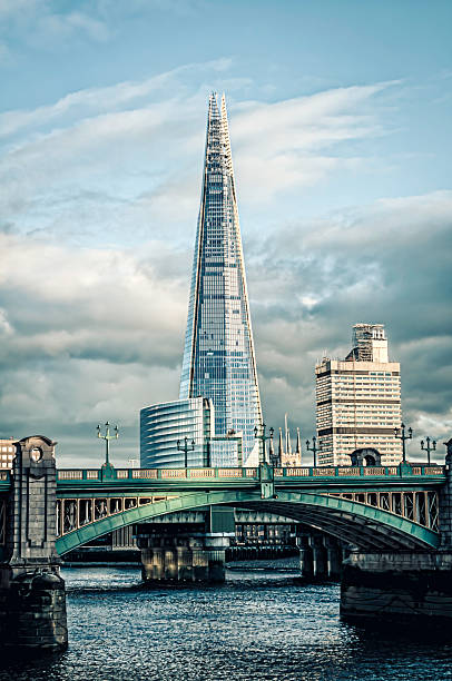 Setting sun over London