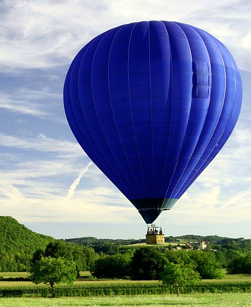 Hot air balloon against a cloudy sky