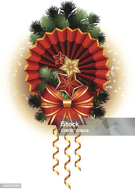 Stars And Bow Stock Illustration - Download Image Now - Branch - Plant Part, Bright, Brightly Lit