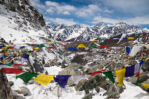 istock Cho La Pass with prayer flags. Himalayas. Nepal 453303995