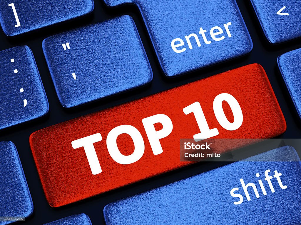 Top 10 - Lizenzfrei Top-Ten-Liste Stock-Foto