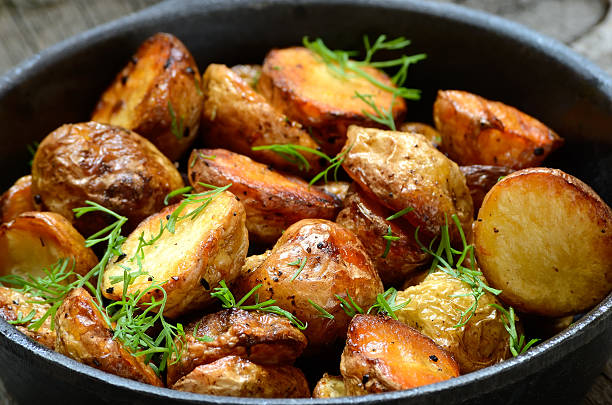 istock Roasted potato in a frying pan 453305967