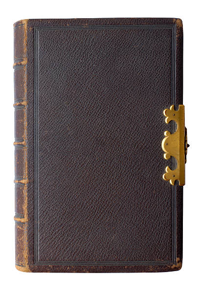 istock Close-up of old black leather-bound book 453308437